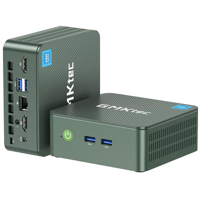 GMKtec G3 Plus Mini-PC, Twin Lake N150 (aufgerüstet N100) 16 GB RAM 1 TB M.2 2280 SSD, Mini-Desktop-Computer unterstützt 11 Pro/Dual HDMI/WiFi6/BT5.2