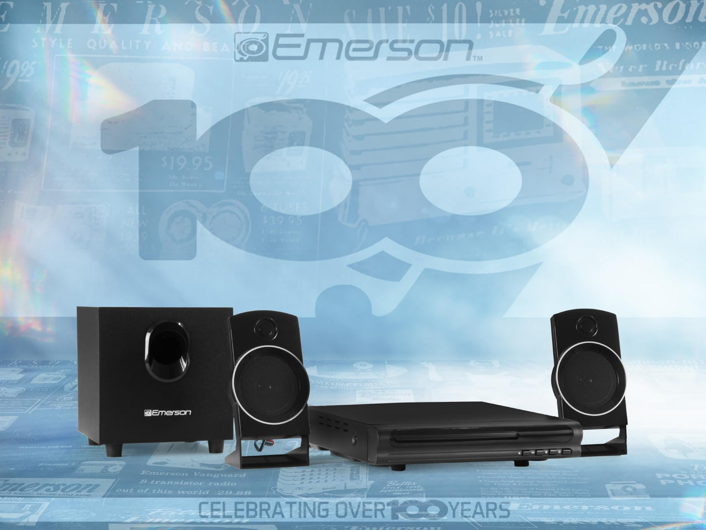 Emerson ED-8050 2.1-Kanal-Heimkino-DVD-Player und Surround-Sound-System mit Subwoofer, HDMI-Ausgang, USB-Wiedergabe und zwei Lautsprechern – ideal für immersives Film- und Musikerlebnis