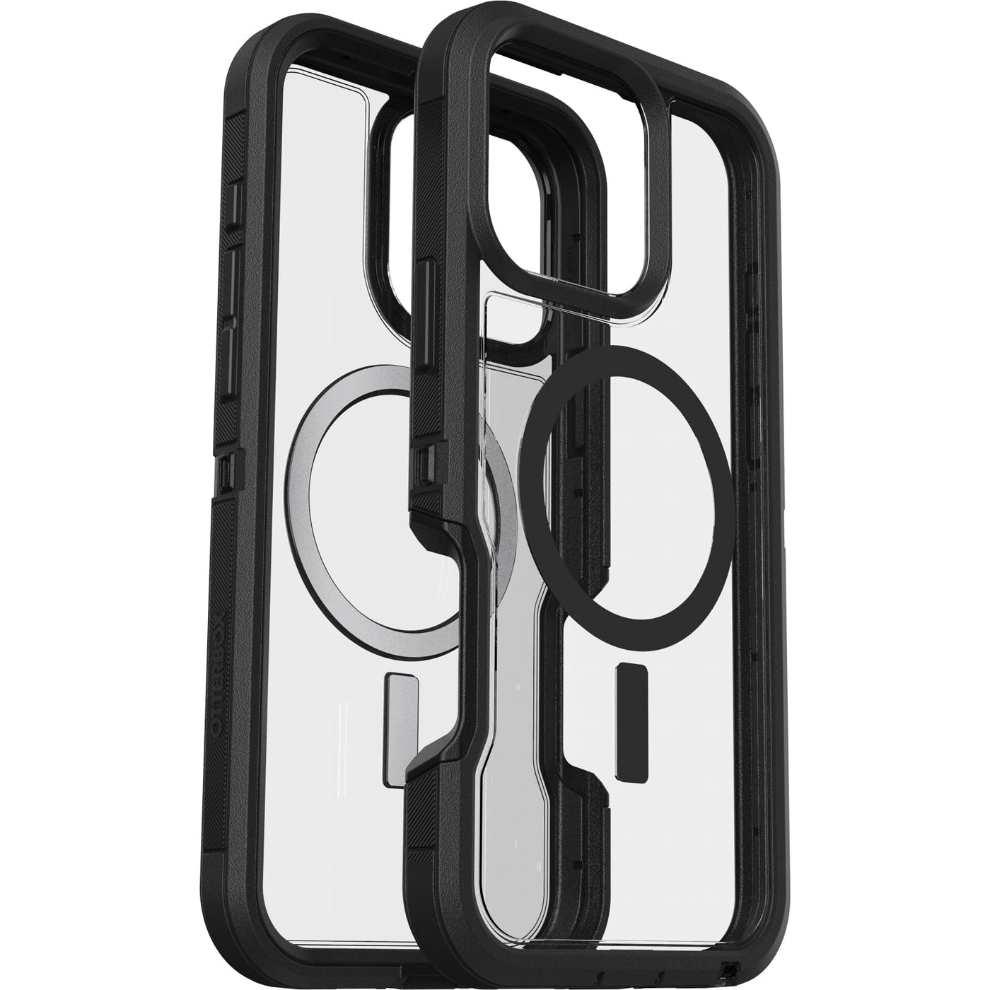 OtterBox Defender Series XT MagSafe Hülle für iPhone 16 Pro Max, stoßfest, Ultra-robust, schützende Hülle, 7X getestet nach Militärstandard, Transparent/Schwarz, Keine Einzelhandelsverpackung