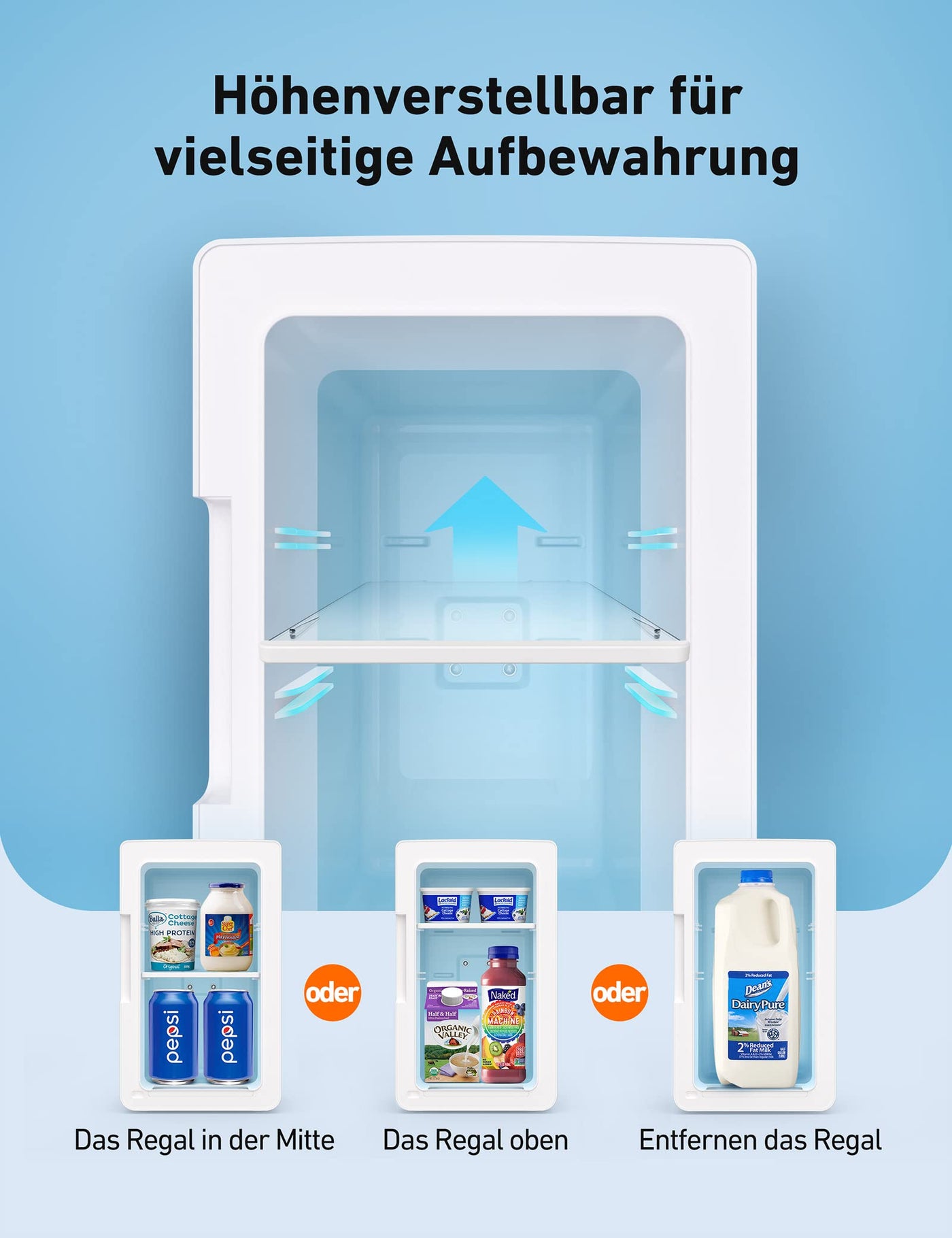 AstroAI 2 in 1 Mini Kühlschrank, 6 Liter Fridge / 8 Dosen mit Kühl- und Heizfunktion, 12V / 220V Steckdose für Autos, Büros und Schlafsäle, Weiß