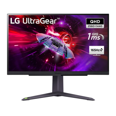 LG Electronics 27GS75QX-B.AEU UltraGear™ QHD Gaming IPS-Monitor 27" (68,4 cm), 2560 x 1440, 16:9, 1ms GtG, 180 Hz, HDR10, 300 cd/m² Helligkeit (typ.), NVIDIA G-Sync Compatible, AMD FreeSync - Schwarz