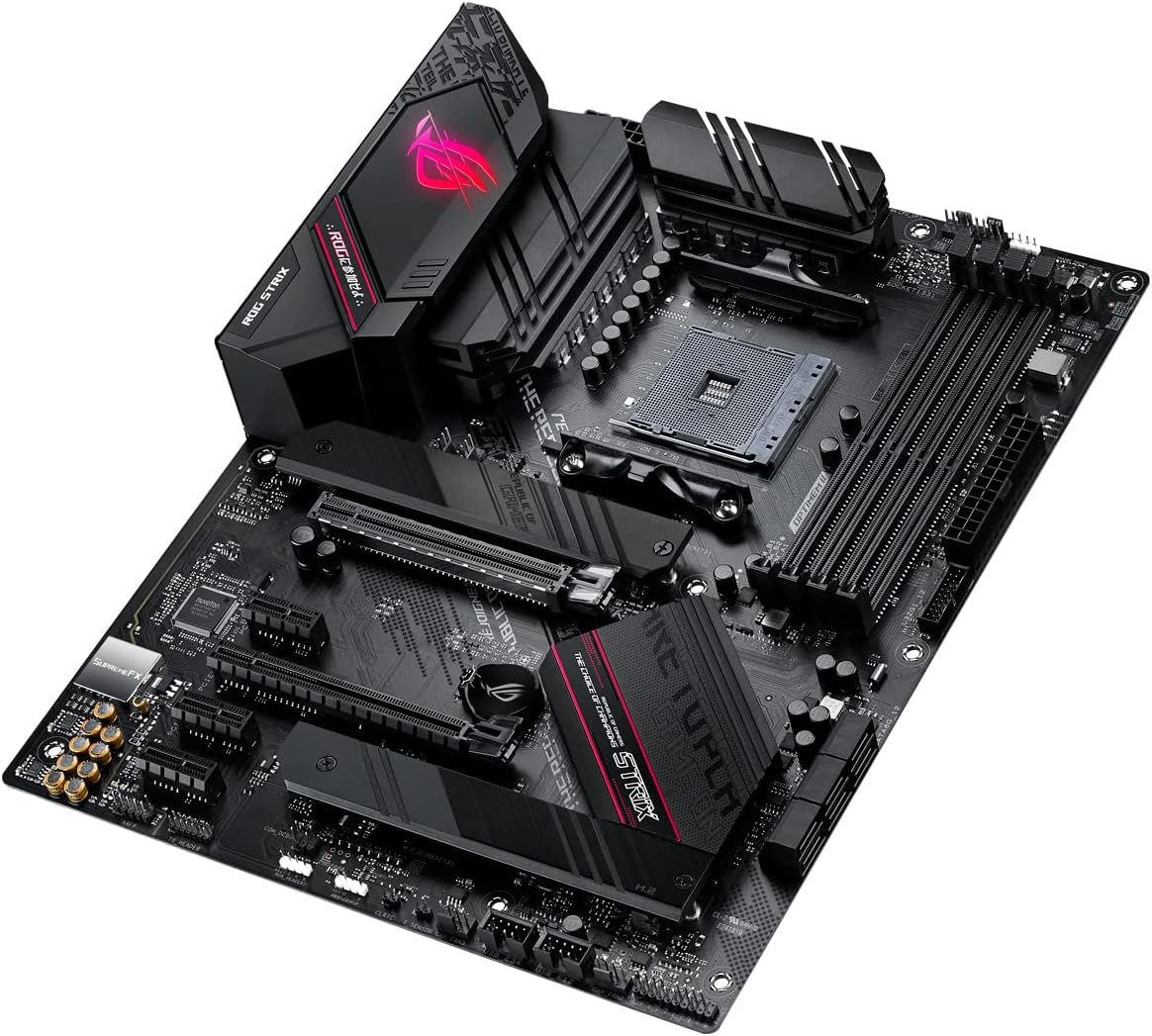 ASUS ROG Strix B550-F Gaming WI-FI II Mainboard Sockel AMD AM4 (AMD B550, ATX, PCIe 4.0, WiFi 6E, SATA 6Gbit/s, USB 3.2 Gen 2, Aura Sync, Two-Way AI Noise Cancelation)