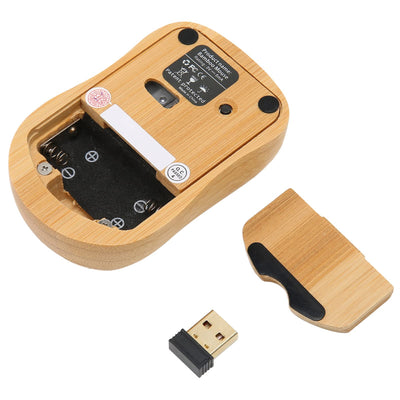 Ensemble clavier et souris Vikye, appareils sans fil pour ordinateur en bambou Plug and Play sans fil 2,4 GHz, appareils de contrôle d'ordinateur en bois à connexion sans fil pour bureau (souris)