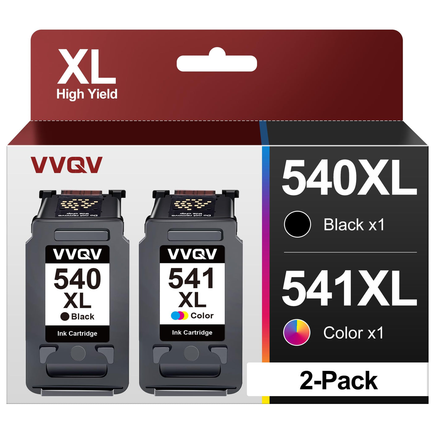 VVQV PG 540 XL Schwarz CL-541XL Patronen 540xl 541xl Multipack Ersatz für Canon Druckerpatronen 540 541 PG540 CL541 für Druckerpatronen Canon TS5150 MG3600 MG3650 MG3650s MG4200 TS5151 MX475 MX530