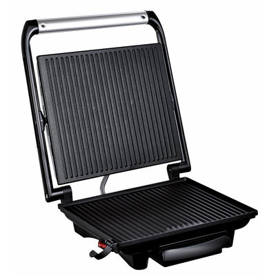 Tefal Kontaktgrill Inicio GC241D | Elektrogrill/Sandwichtoaster | Fettarmes Grillen | Panini,Toasts,Steak,Gemüse | Antihaftbeschichtete Grillplatten | 2000W | 36.3x10.8x33.2cm | Edelstahl/Schwarz