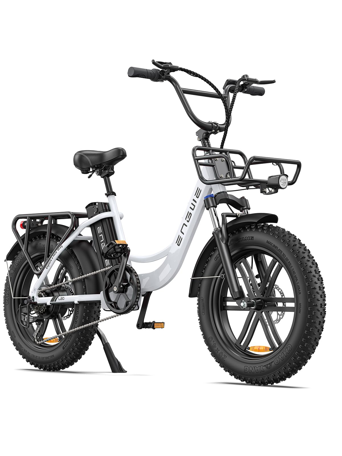 ENGWE E Bike Herren Elektrofahrräder-Ebike mit 48V 13Ah Batterie, E Bike 20 * 4.0 Zoll, E-Bike 7-Gang Getriebe mit LCD-Display, E Bike 250W Motor & 25km/h, Reichweite bis zu 150km L20/L20 Boost