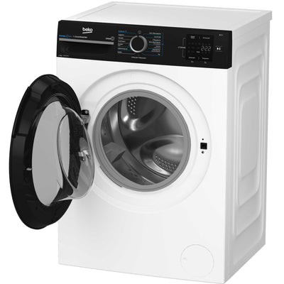 Beko BM3WFU3841R Waschvollautomat, Waschmaschine, 8 kg, EnergySpin, Schleuderwahl 1400 U/min, SteamCure Dampffunktion, allergikergeeignet, AquaWave Schontrommel, Weiß