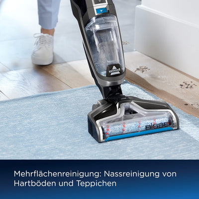 BISSELL CrossWave C6 Cordless, Kabelloser Nass Trockensauger, Saugt, Wischt & Trocknet, Kraftvolle Extraktion von Nasse & Trockene Schmutz, 3-in-1 Waschsauger, Nasssauger, Mehrflächenreinigung, 3566N