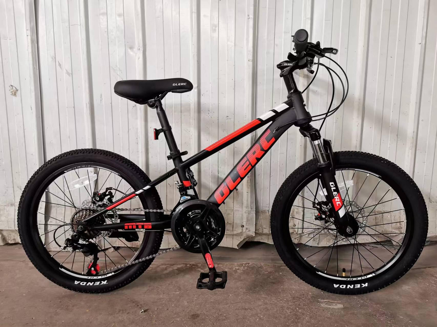 Glerc Skyline Kinder Mountainbike für Jungen Mädchen, 20 Zoll Fahrrad für 6 7 8 9 10 11 12 Jahre Jugendliche, 21 Gang Fahrrad mit Vorderradfederung & Scheibenbremsen & stabilem Rahmen, schwarz