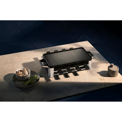 WMF Lono Raclette Grill mit Pfännchen und Schiebern, Raclette 8 Personen, 1500 W, edelstahl matt