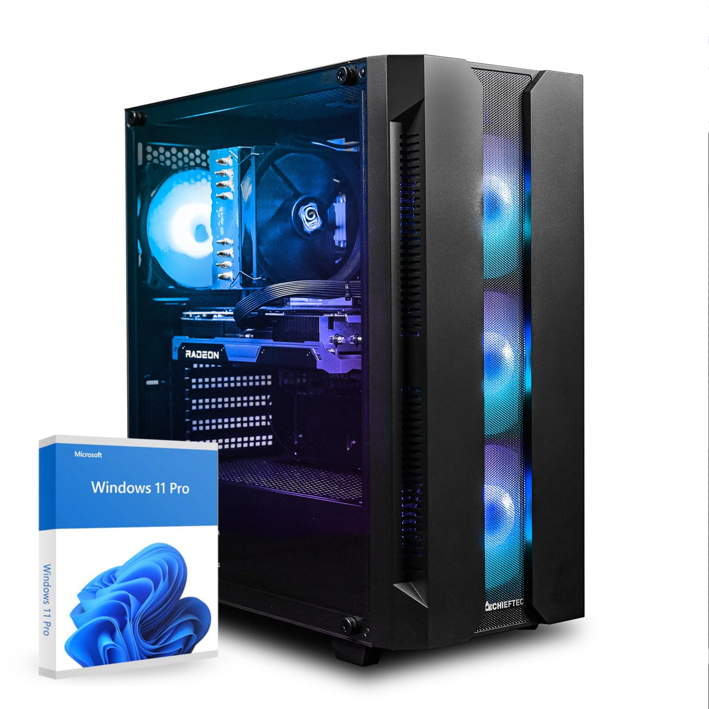 dcl24 AMD Computer Ryzen 5 7500F, AMD Radeon RX7600 8GB - 1000GB SSD, 32GB DDR5, High End Gamer PC mit 6x5.0 GHz, RGB Rechner, WLAN, Windows 11 Pro