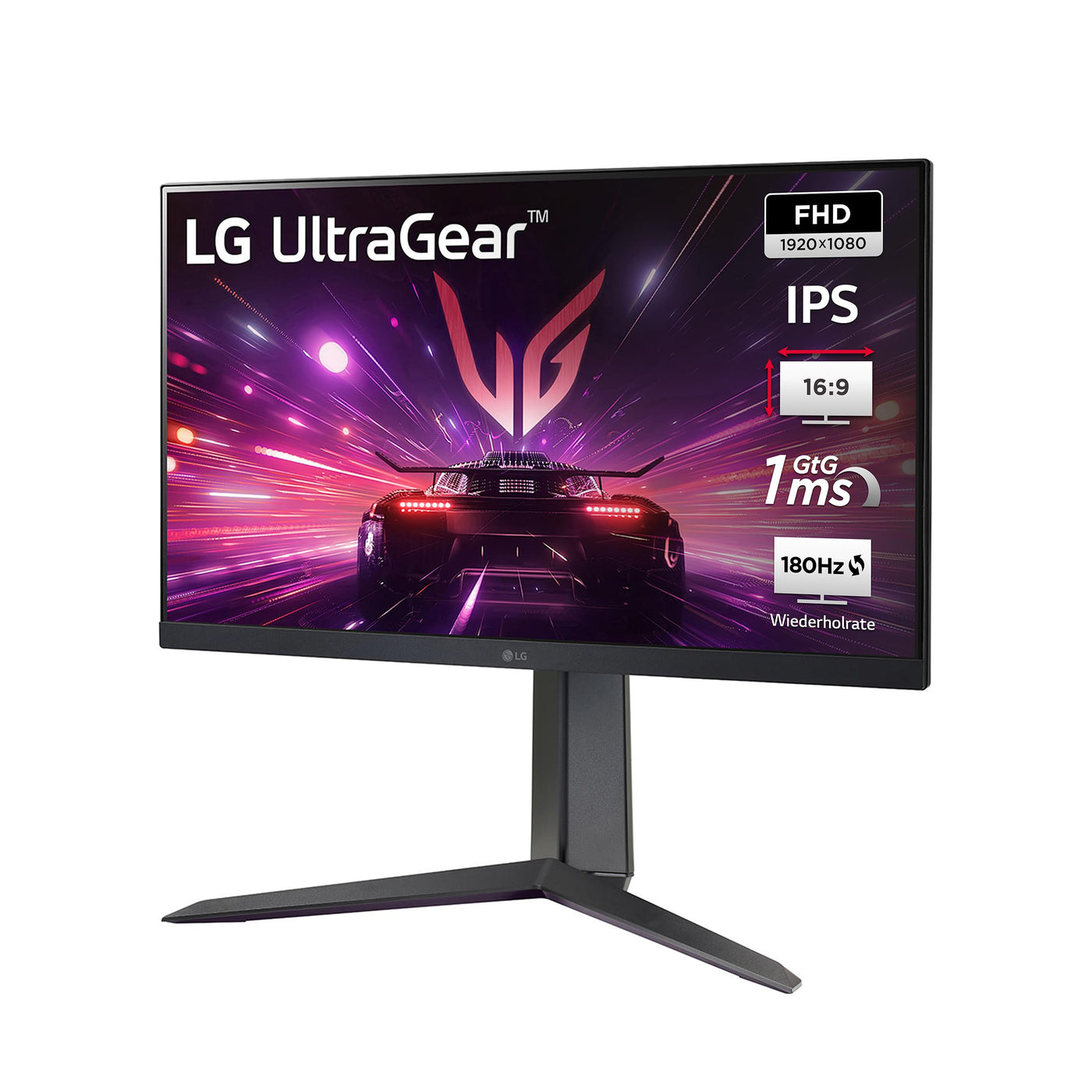 LG Electronics 24GS65F-B.AEU Ultragear™ FHD Gaming IPS-Monitor 24" (60,47cm), 1920 x 1080, 16:9, 1ms GtG, 180 Hz, HDR10, NVIDIA G-Sync™, AMD FreeSync™ - Schwarz