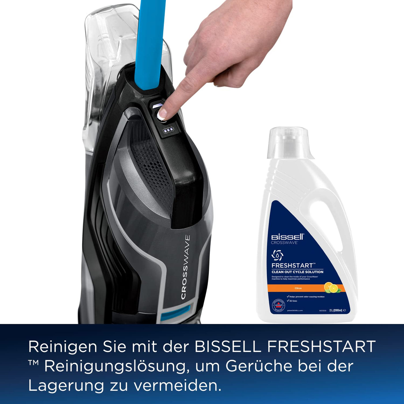 BISSELL CrossWave C6 Cordless, Kabelloser Nass Trockensauger, Saugt, Wischt & Trocknet, Kraftvolle Extraktion von Nasse & Trockene Schmutz, 3-in-1 Waschsauger, Nasssauger, Mehrflächenreinigung, 3566N