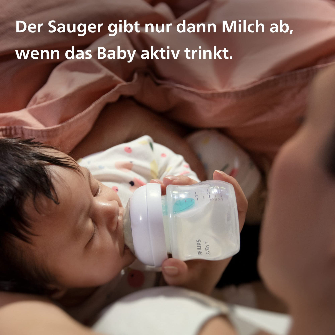 Philips Avent Babyflaschen Natural Response – 2x Babyflaschen mit AirFree Ventil, 125 ml, BPA-frei, für Neugeborene ab 0 Monaten (Modell SCY670/02)