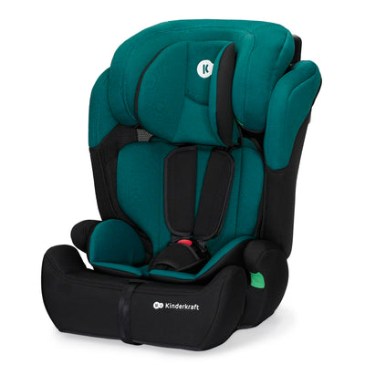 Kinderkraft Kinderautositz COMFORT UP I-SIZE, Autokindersitz, Autositz, Kindersitz, für Kinder von 76-150 cm, 5-Punkt-Sicherheitsgurt, Einstellbare Kopfstütze, ECE R129/03, Grün