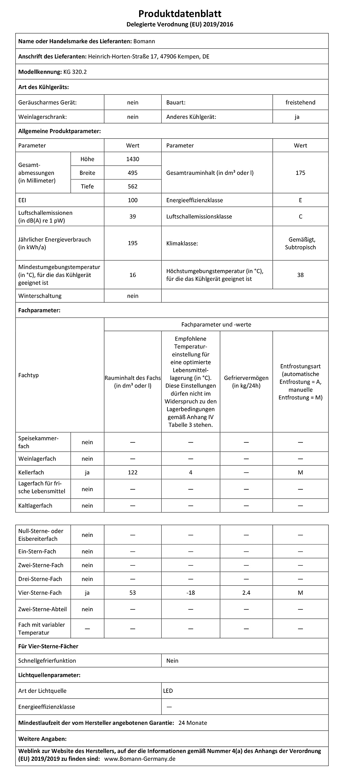 Bomann® Kühlschrank mit Gefrierfach 143cm hoch | Kühl Gefrierkombination 175L mit 3 Ablagen & 3 Schubladen | Türanschlag wechselbar | leise Kühlgefrierkombi 39db | Kühlschrank KG 320.2 rot