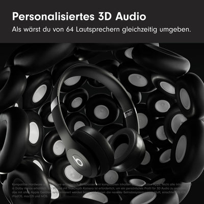 beats Solo 4 - Kabelloser Bluetooth On-Ear Kopfhörer, Apple & Android kompatibel, Bis zu 50 Stunden Akkulaufzeit - Mattschwarz