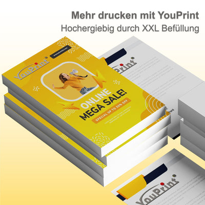 Appareil multifonction youprint Bundle TR7650 (imprimante, scanner, copieur) avec 5 cartouches d'imprimante XXL