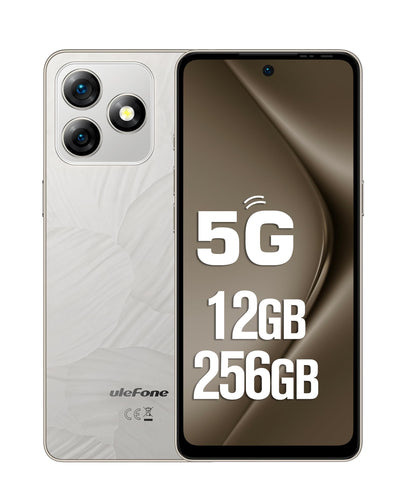 Ulefone Note 18 Ultra 5G Handy, 12GB+256GB/SD-2TB Android 13 Smartphone Ohne Vertrag, 50MP+50MP+32MP Kamera 6,78 Zoll FHD+ mit 90Hz, 5450mAh Akku/18W, Dual SIM Simlockfreie Handys/GPS/OTG/NFC, Grau