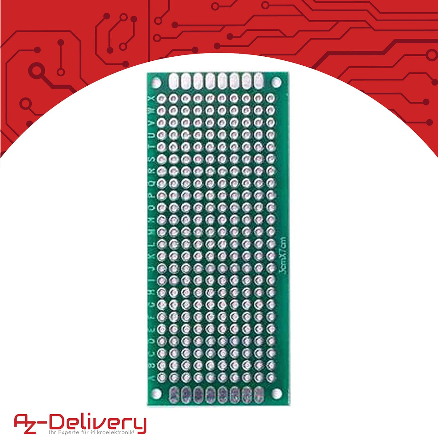 AZDelivery Set 16 x PCB Board Lochrasterplatte Lochrasterplatine Leiterplatte kompatibel mit Arduino inklusive E-Book!