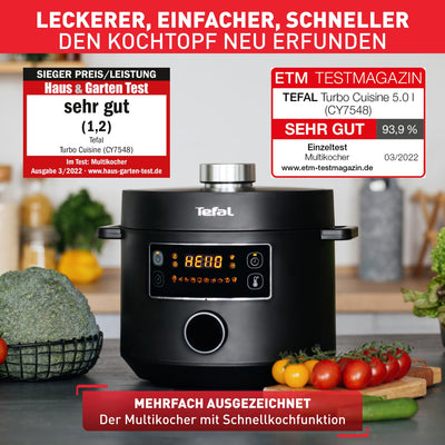 Tefal CY7548 Turbo Cuisine Multikocher, 1000, Kunststoff, 5 liters, Schwarz