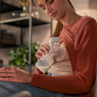 Philips Avent Handmilchpumpe - einfaches Abpumpen, mit Natural-Motion Technologie, BPA-frei (Modell SCF430/01) Transparent