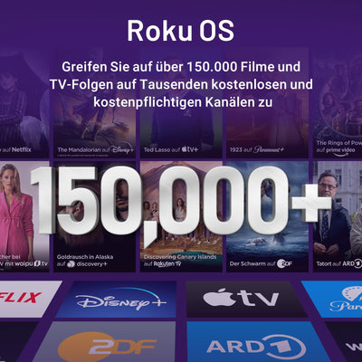 RCA Smart TV 55 Zoll (139cm) Fernseher Roku TV UHD 4K HDR10 HLG Triple Tuner HDMI USB WiFi (Nur für Deutschland) 2024