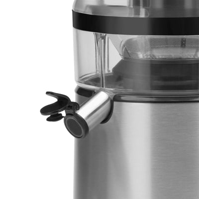 WMF Kult X Entsafter elektrisch Obst Gemüse aus Edelstahl, 500W, Saftmaschine, Slow Juicer für große Fruchtstücke, Saftkrug 1,2l, Schaumfilter, 2 Geschwindigkeitsstufen, edelstahl matt