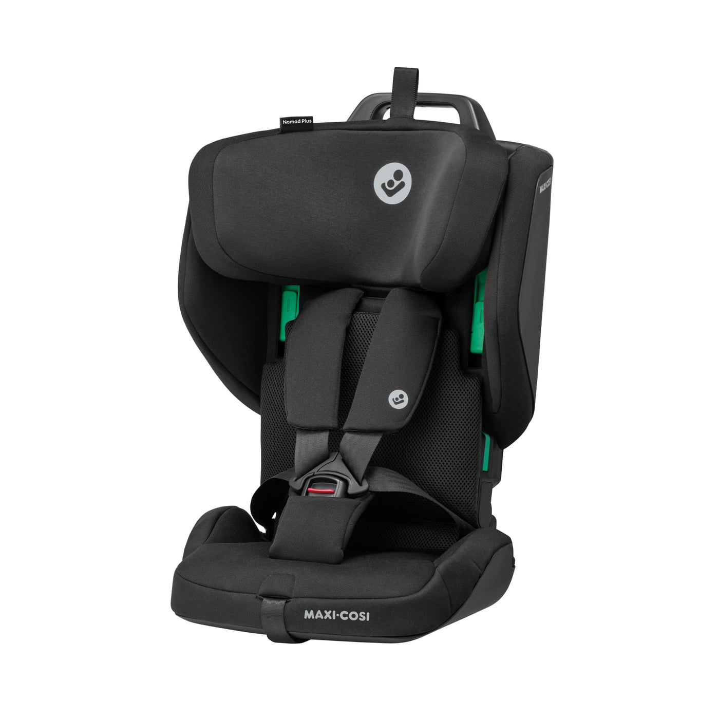 Maxi-Cosi Nomad Plus, Klappbarer Kindersitz, 15 Monate - 4 Jahre, 67 - 105 cm, tragbarer Reiseautositz, superkompakt & leicht, Seitenaufprallschutz, passt in jedes Auto, Reisetasche, Authentic Black