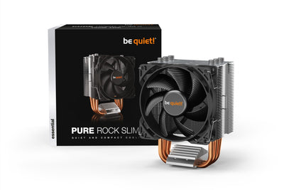 be quiet! Pure Rock Slim 2, CPU Kühler, 130W TDP, Pure Wings 2 92mm PWM Lüfter, 3 Heatpipes, asymmetrisches Design, Slim Tower