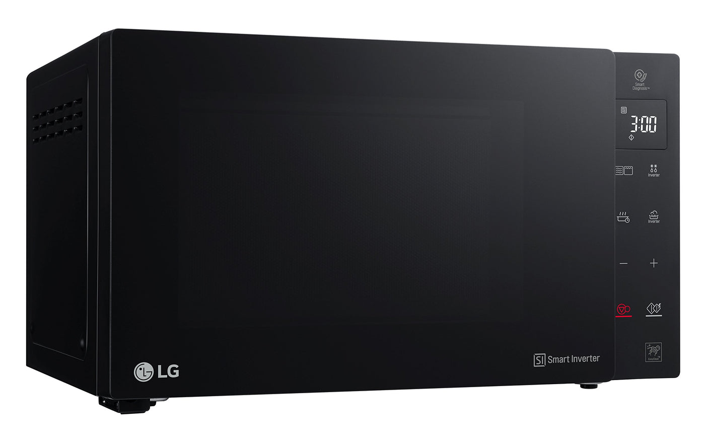 LG MH6535GIS Mikrowelle mit Smart Inverter Technologie & Quarz Grill, 25 Liter Kapazität, 1000 W, Automatikprogramme, einstellbare Leistungsstufen für optimales Garen und EasyClean-Funktion, Schwarz