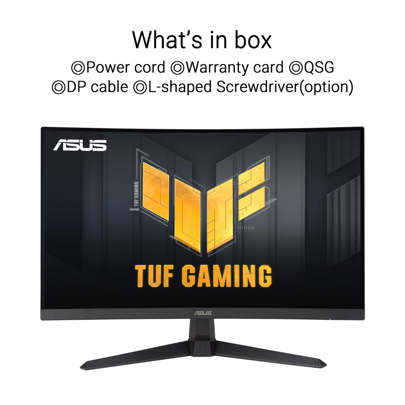 ASUS TUF Gaming VG27VQ3B - 27 Zoll Full HD Curved Monitor - 180 Hz, 1ms GtG, FreeSync, AdaptiveSync, ELMB Sync - Fast-VA Panel, 16:9, 1920x1080, DisplayPort, HDMI, Speaker