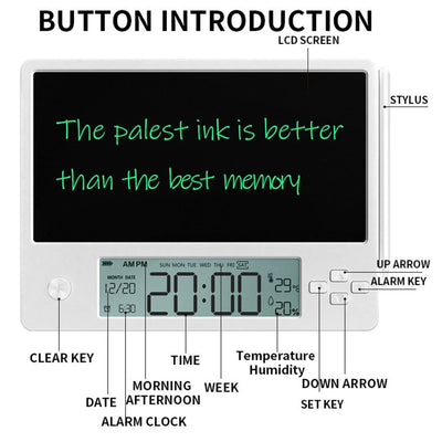 Digitaler Kalender, Elektronisches Planer-Tablet mit Touch-Stift, Wiederaufladbares LCD-Schreibbrett mit Klappbarem Ständer, für Familienpläne Im Büro