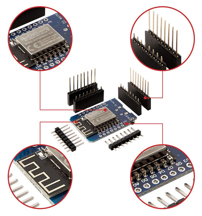 AZDelivery D1 Mini NodeMcu mit ESP8266-12F WLAN Module CH340G Lua kompatibel mit Arduino inklusive E-Book!