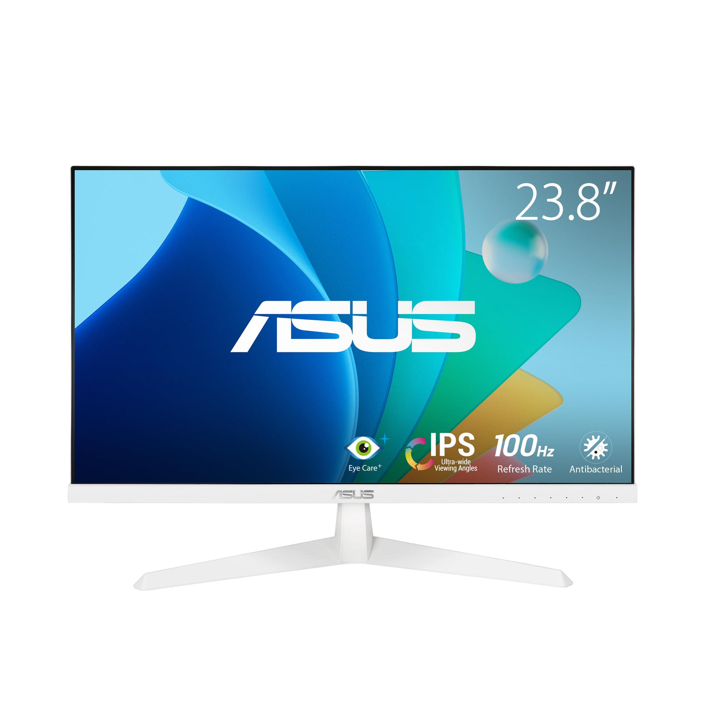 ASUS Eye Care VY249HF-W - 24 Zoll Full HD Monitor - 100 Hz, 1ms MPRT, AdaptiveSync - IPS Panel, Vesa 100x100, 16:9, 1920x1080, HDMI, Weiß