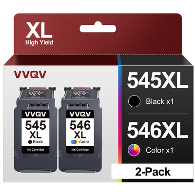 VVQV PG-545 CL-546 XL PG-545XL CL-546XL Ersatz für Canon Druckerpatronen 545 546 Multipack für Canon Pixma MX495 TR4550 TS3350 TS3150 TR4551 MG2550s MG2555s TS3151 MG3050 MG2950 TS205(Schwarz, Farbe)