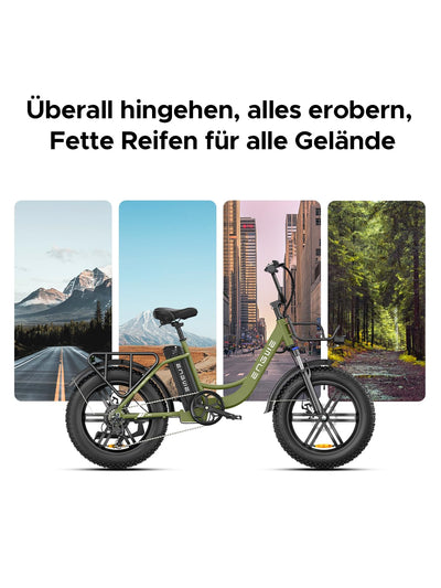 ENGWE E Bike Herren Elektrofahrräder-Ebike mit 48V 13Ah Batterie, E Bike 20 * 4.0 Zoll, E-Bike 7-Gang Getriebe mit LCD-Display, E Bike 250W Motor & 25km/h, Reichweite bis zu 150km L20/L20 Boost