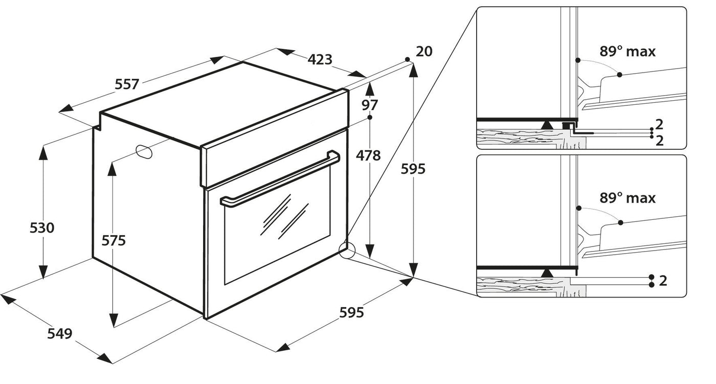 Bauknecht BAR2S K8 V2 IN Dampf-Backofen inklusive 2-fach Backauszug/A+/71 L Maxi-Garraum/Heißluft/Gentle Steam mit Feuchtigkeitszugabe/Einfaches Reinigen mit SmartClean-Innenraum, Edelstahl