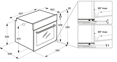 Bauknecht BAR2 KH8V2 IN Einbau-Backofen/A+/71 L/ hydrolytische Selbstreinigungsfunktion / Edelstahl ProTouch / PowerHeißluft