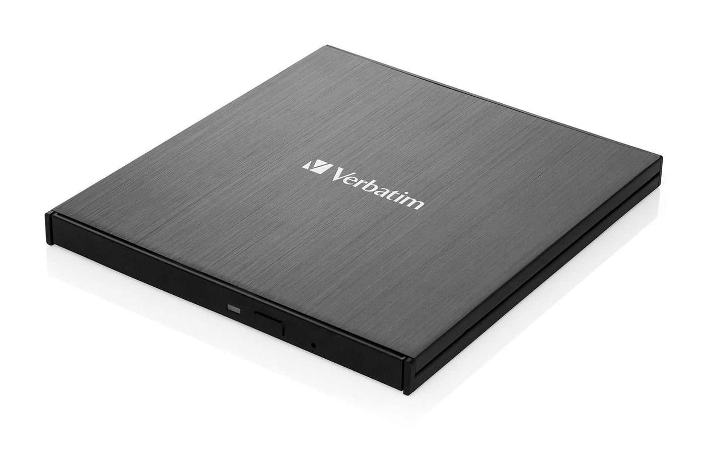 Verbatim External Slimline CD/DVD Writer, USB 3.2 Gen1 mit USB-C Anschluss inkl. USB-C auf USB-A-Kabel, kompaktes Design, Externer DVD-Brenner, Externes CD-Laufwerk, Schlankes Design