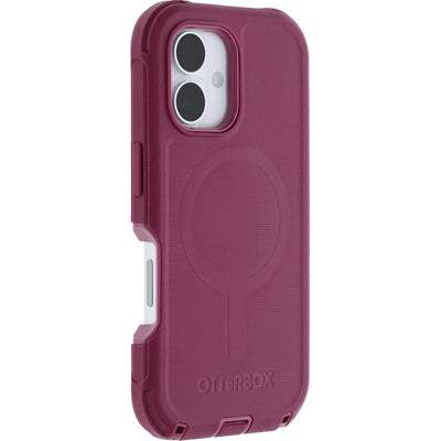 OtterBox Defender Series MagSafe Hülle für iPhone 16, stoßfest, sturzsicher, extrem robust, Schutzhülle, 7X getestet nach Militärstandard, Rot