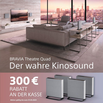 Sony BRAVIA Theatre Quad - Home Entertainment-System mit Vier kabellosen Lautsprechern, 360 Spatial Sound Mapping, Klangfeldoptimierung, 3-Wege-Lautsprecher, Dolby Atmos/DTS:X