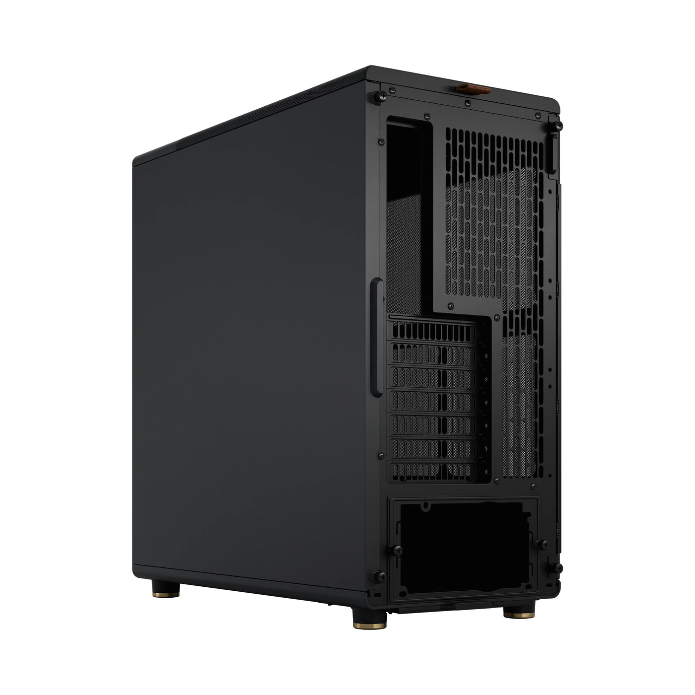 Fractal Design North Charcoal Black - Wood Walnut Front - Mesh Side Panels - Two 140mm Aspect PWM Fans Included - Intuitive Interior Layout Design - ATX Mid Tower PC Gaming Case