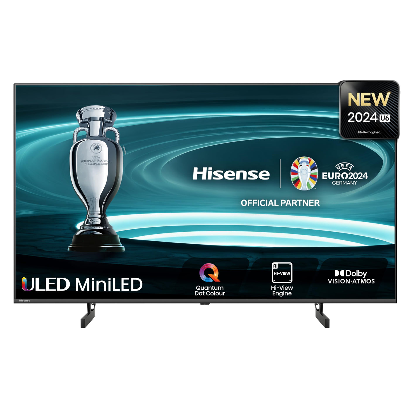 Hisense 50U6NQ 126 cm (50 Zoll) Fernseher 4K Mini LED ULED HDR Smart TV, 60Hz, HDMI 2.0, Game Mode Plus, Dolby Vision & Atmos, Bluetooth, Alexa Built-in, Anthrazit, [2024]