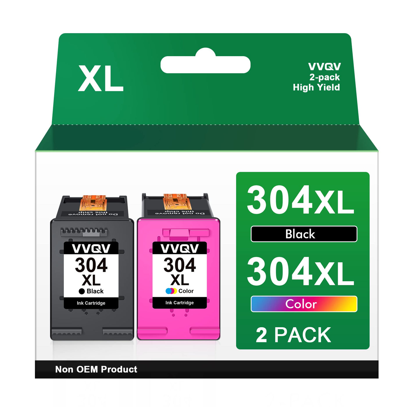 VVQV 304 XL Druckerpatronen Multipack 304XL Ersatz für HP 304 Druckerpatronen schwarz und Farbe für HP Envy 5000 5030 5010 5020 5032 5020 für HP Deskjet 3750 2630 2620 2622 3720 3730 3760 3762