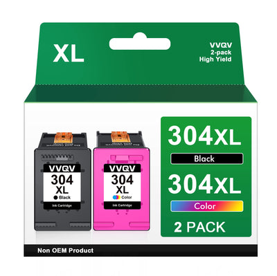 VVQV 304 XL Druckerpatronen Multipack 304XL Ersatz für HP 304 Druckerpatronen schwarz und Farbe für HP Envy 5000 5030 5010 5020 5032 5020 für HP Deskjet 3750 2630 2620 2622 3720 3730 3760 3762