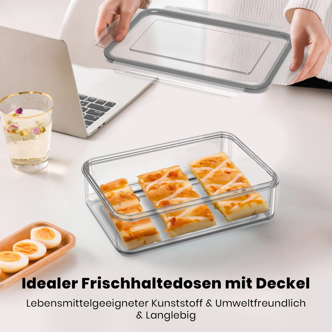 TUSEASY Frischhaltedosen mit Deckel, 12 Stück Vorratsdosen Luftdicht Aufbewahrungsbox mit Deckel Küche Meal Prep Boxen Tupperdosen Set BPA-Frei Plastikbox, Geignet als Kühlschrank Organizer