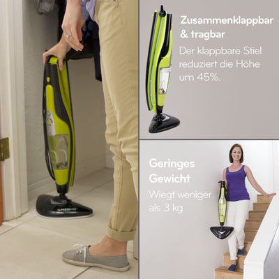 H2O HD Dampfreiniger & Dampfbesen - Tötet 99,9% der Bakterien ohne Reinigungschemikalien (H20 HD Steam Mop & Steam Cleaner)