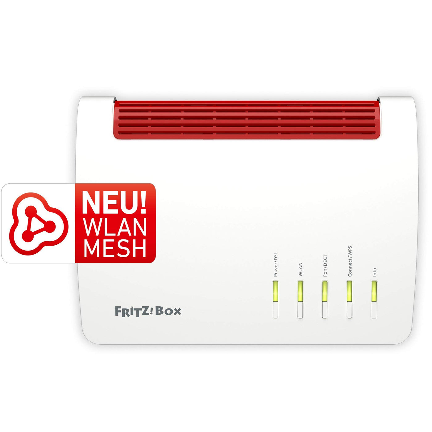 AVM FRITZ!Box 7590 High-End WLAN AC + N Router (VDSL-/ADSL, 4x4 MU-MIMO mit 1.733 (5 GHz) und 800 MBit/s (2.4 GHz), DECT-Basis, Media Server) (Generalüberholt)