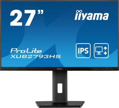 iiyama Prolite XUB2793HS-B6 68,6cm 27" IPS LED-Monitor Full-HD 100Hz HDMI DP Höhenverstellung Pivot FreeSync Slim-Line schwarz